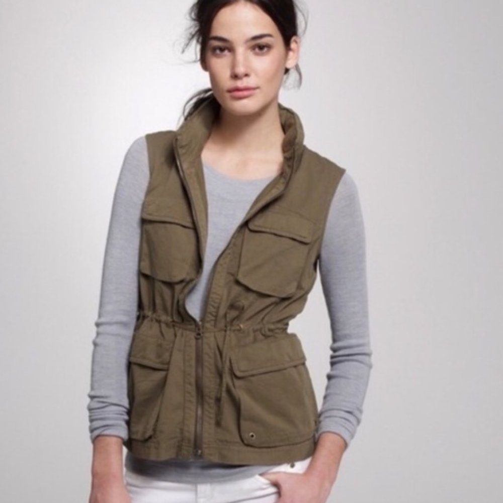 JCrew Utility Vest Army Khaki Green size XS
